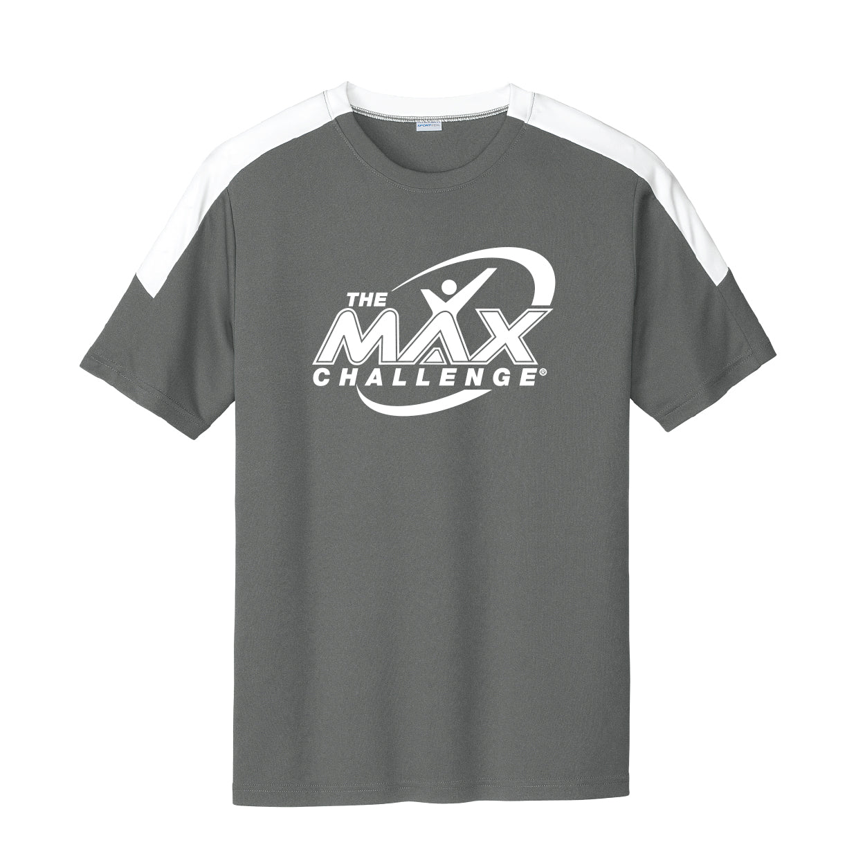 Men's MAX Logo Grey/White Dri-Fit Tee - Iron Grey/White